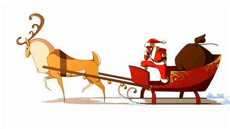 santa sleigh gif|animated santa sleigh.